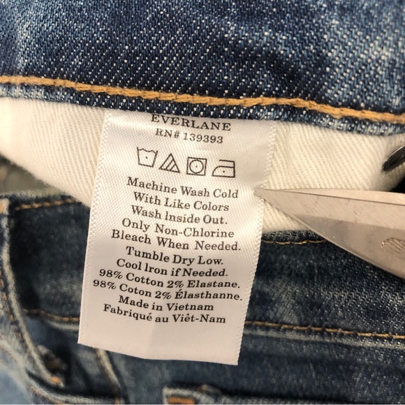 Everlane The Mid-Rise Skinny Jeans Women's Size 24 Medium Blue Stretch Denim - Picture 15 of 16